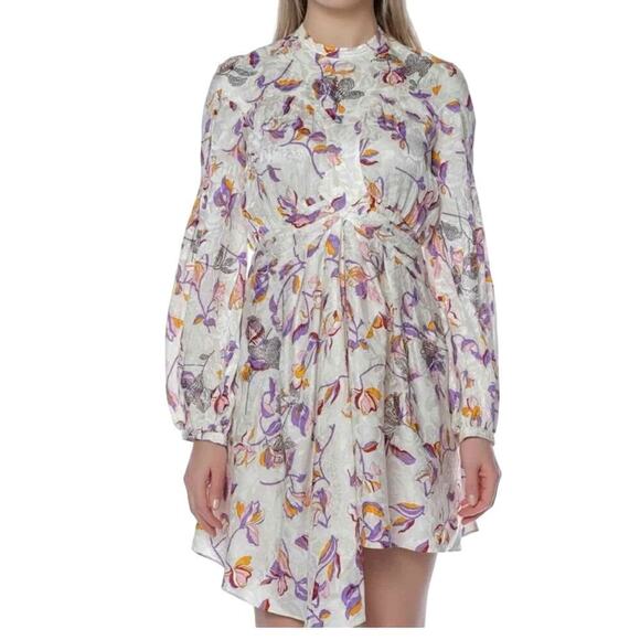 Zadig & Voltaire Rivage Jac Cut Flowers Silk-Blend Dress Size XS - Picture 14 of 14